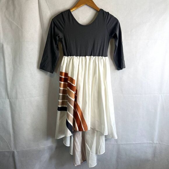 Oopsie Daisy NWT Hi Low Rainbow Swirl Boho Dress Girls Size 10 - Picture 6 of 15